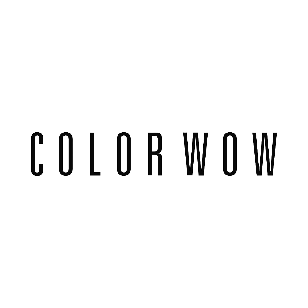 Color Wow logo in bold black letters on a white background.